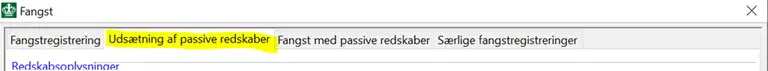 Vejledning til angivelse af fangst med passive redskaber